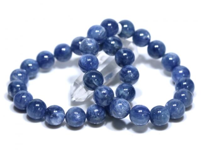 天然石カイヤナイトとスワロフスキー・クリスタルのピアス ☆高品質